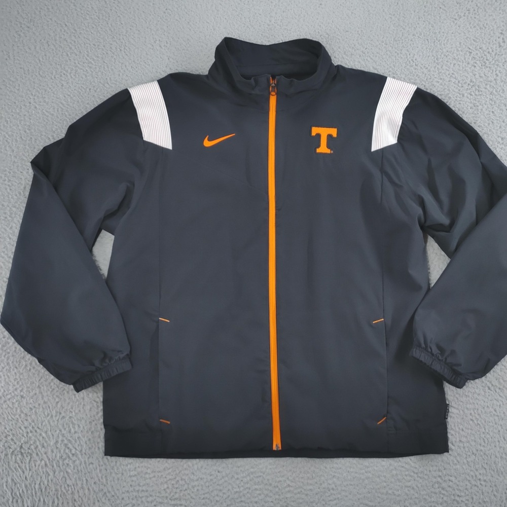 Tennessee Volunteers Jacket Mens XL Black Orange NCAA Football Nike On Field